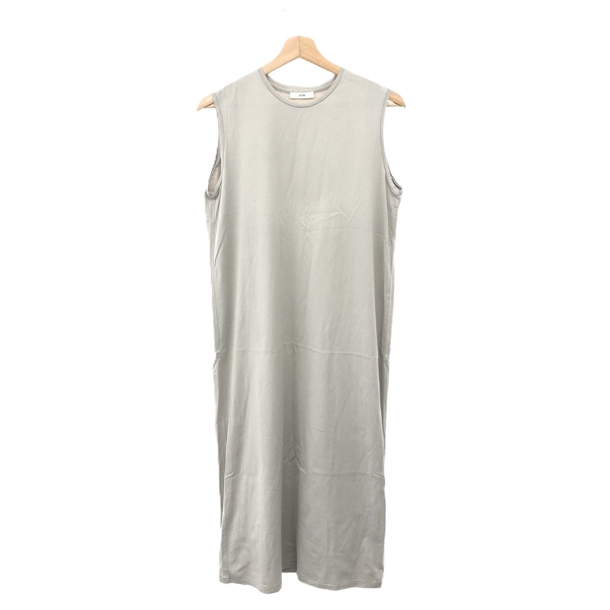 ATON エイトン ロング SUVIN60 2 SLEEVELESS DRESS ノースリーブ 