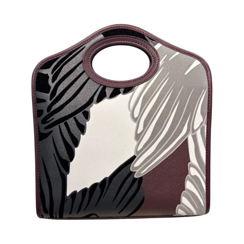 バーバリーロンドン BURBERRY LONDON ミニ ポケットバッグ 8049178 ボルドー ゴールド金具 レザー ベロア レディース ハンドバッグ