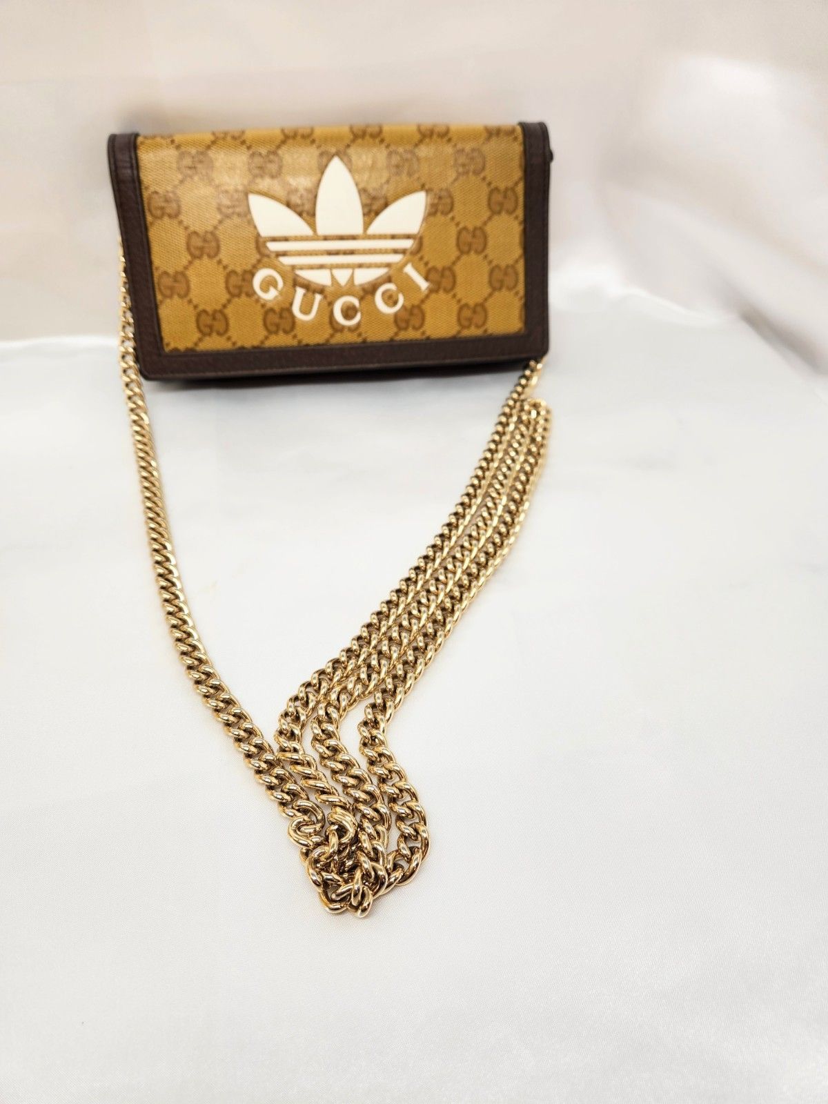 GUCCI adidas グッチ アディダス コラボ チェーンショルダー バッグ M