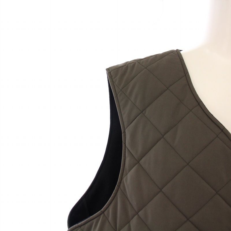 ザ リラクス THE RERACS キルティングロングベスト アウター Vネック  