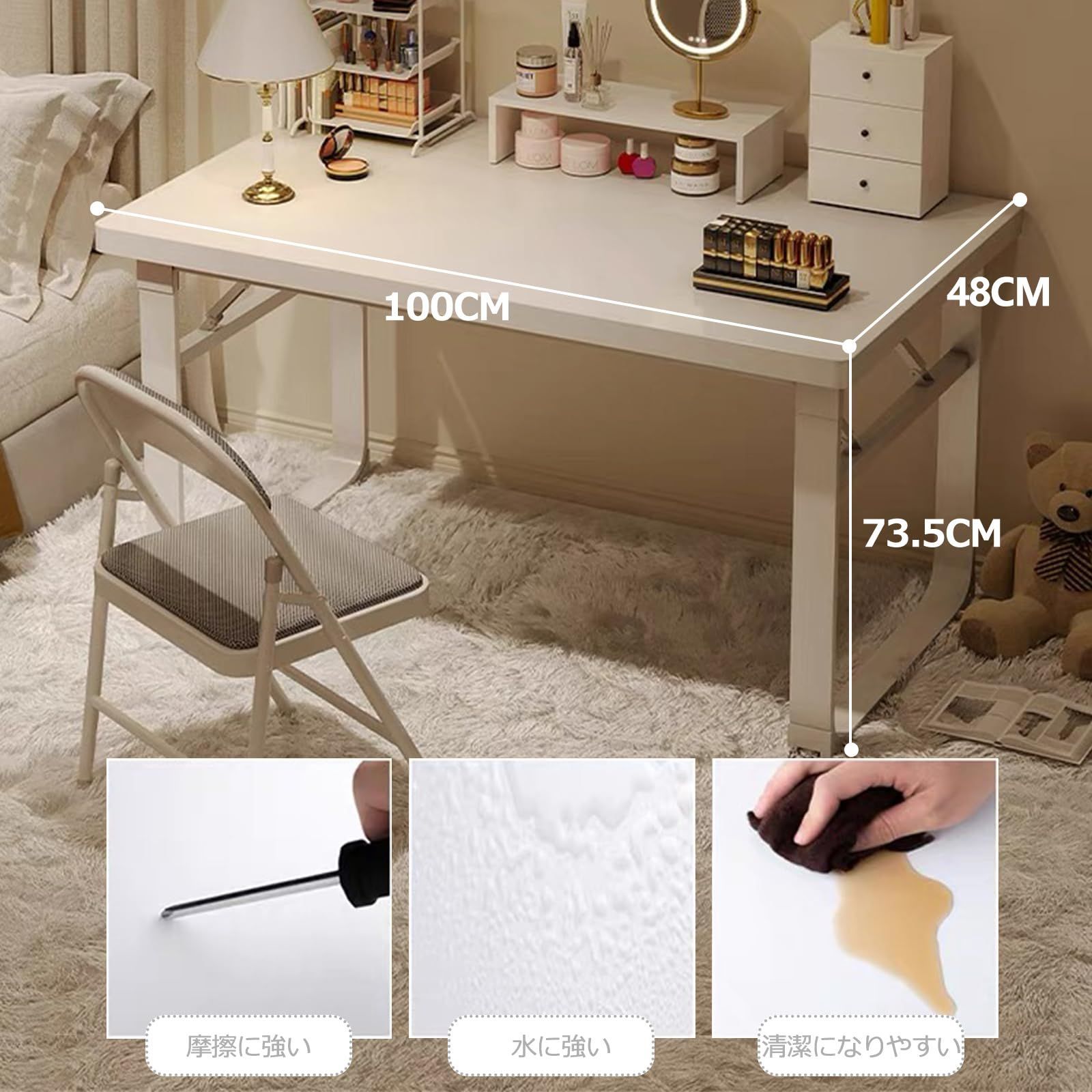 新品折りたたみデスク作業台机テレワーク在宅パソコンプリンター