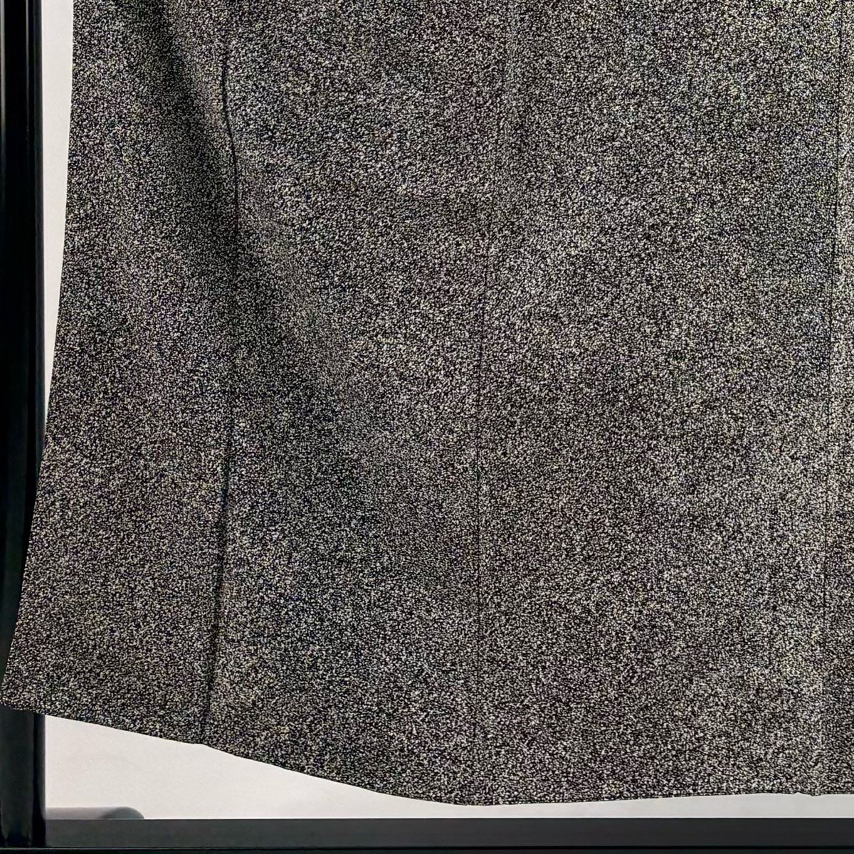 小紋 身丈152.5cm 裄丈64cm M 袷 幾何学模様 黒灰 正絹 秀品