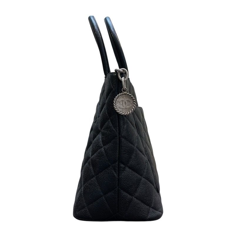 CHANEL 復刻トート キャビアスキン A01804 ハンドバッグ 9409 シャネル CHANEL 復刻トート A01804 ブラック シルバー金具