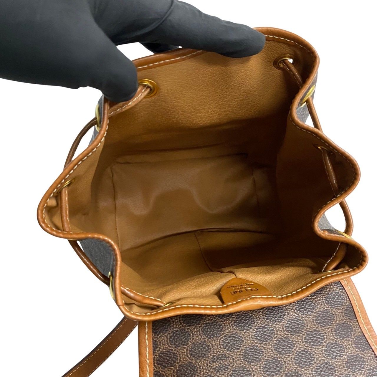 極 美品 CELINE セリーヌ マカダム ブラゾン トリオンフ 柄 レザー 