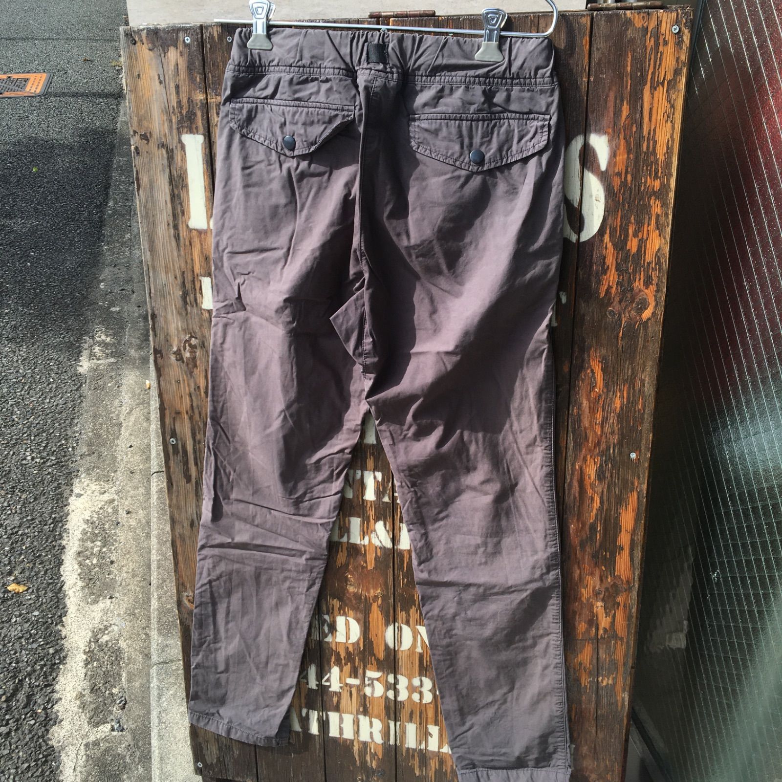 【GRAMICCI x ADAM ET ROPE】グラミチパンツ アダムエロペ ワンタック ストレッチ パンツ チャコールグレー ◆Size:S