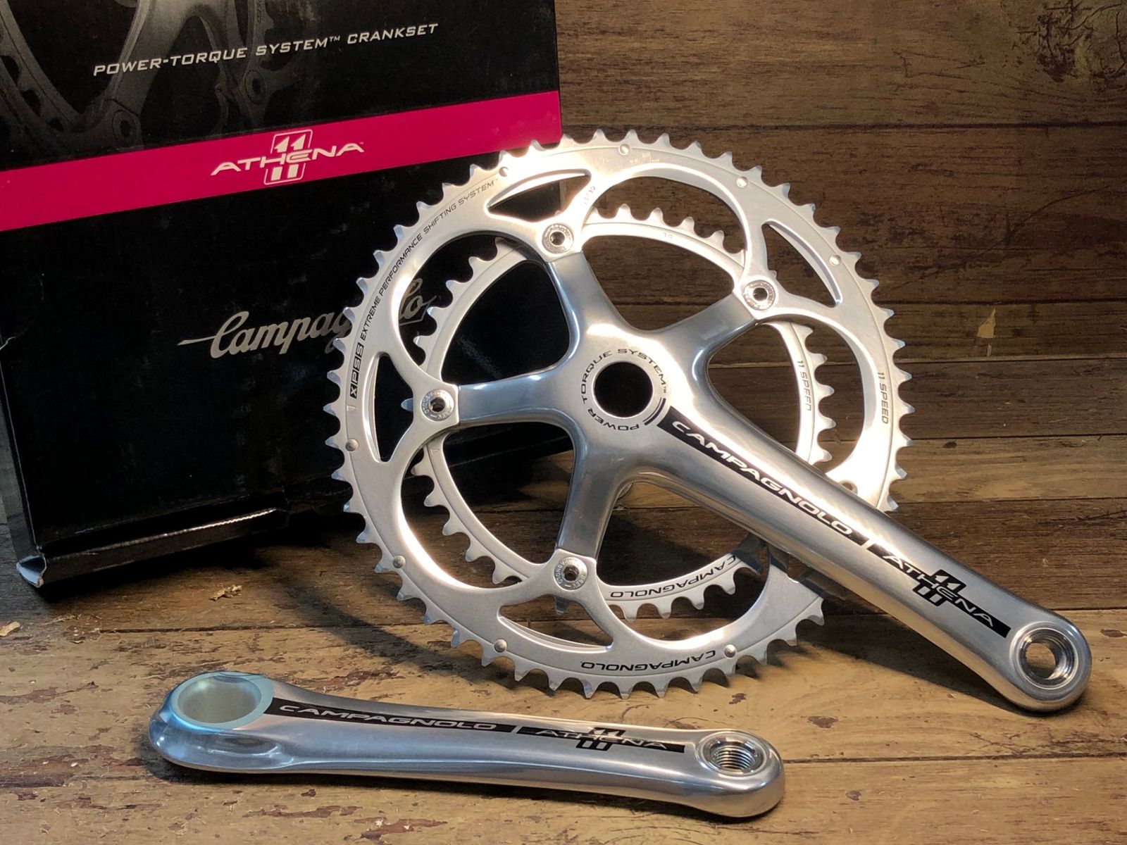 IC953 カンパニョーロ CAMPAGNOLO アテナ ATHENA FC15-AT293 クランクセット パワートルク 2x11S 172.5mm  - メルカリ