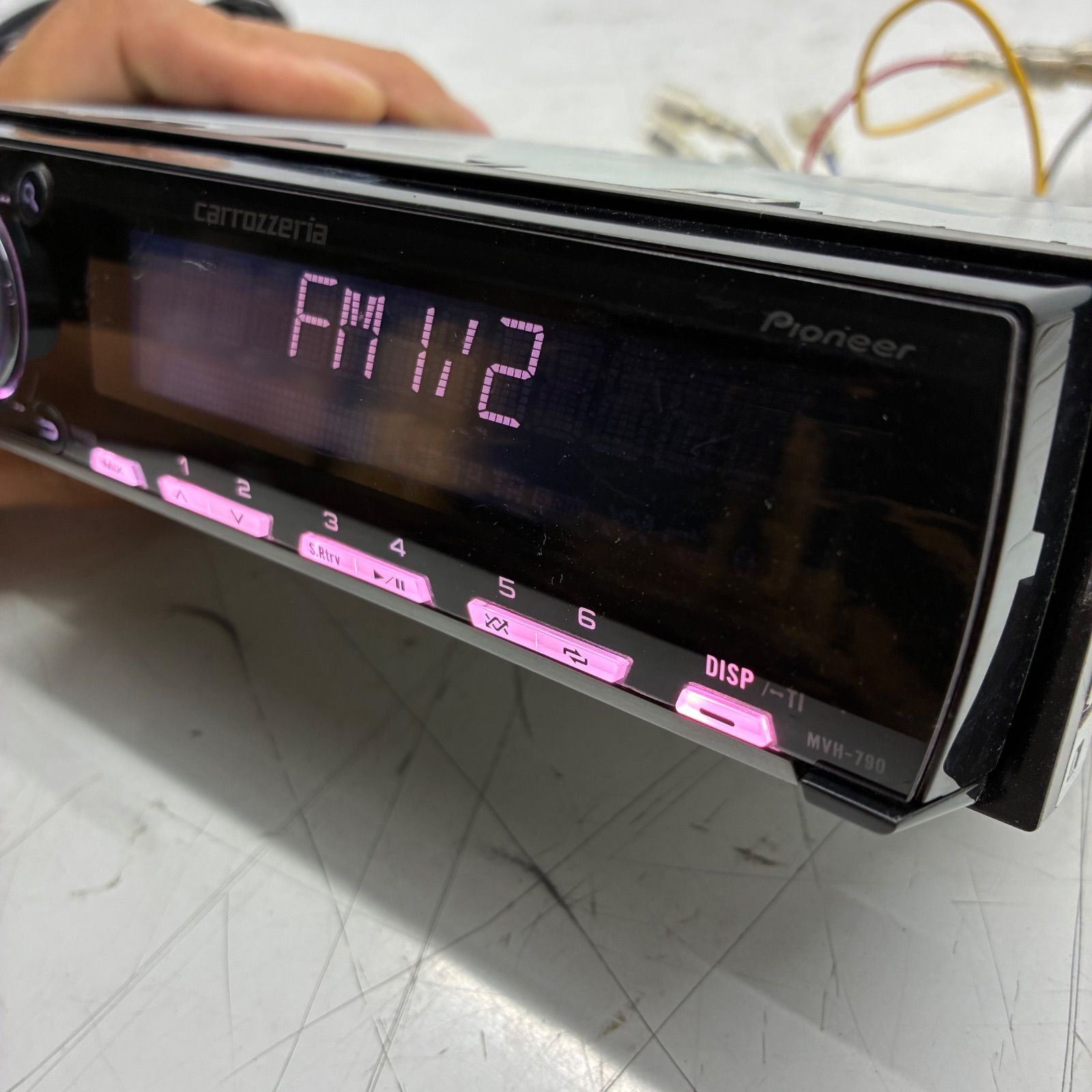 完備品 Carrazzeria カロッツエリア pioneer パイオニア 1DIN MVH790 カーオーディオ デッキ Bluetooth USB AUX P70966 BRIGHTFACE_UK