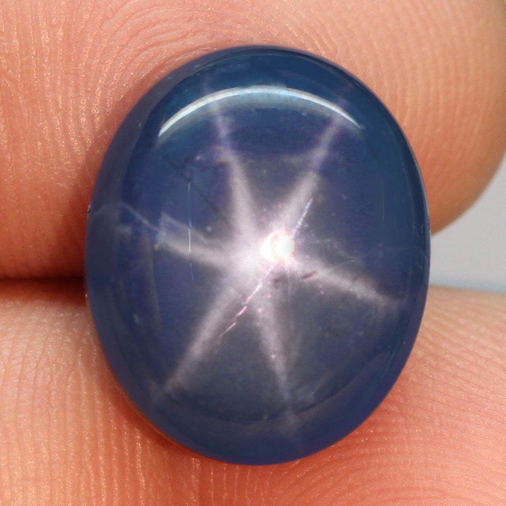 【天然超大粒スターサファイアルース 21.01ct:7825】タイ産 Natural 6Rays Star Sapphire 裸石 宝石 鉱物  コランダム jewelry Thailand