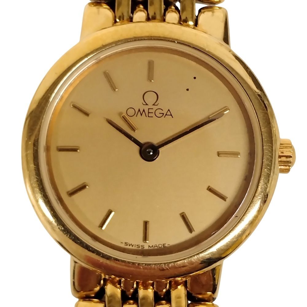 OMEGA オメガ デビル クォーツ レディース 1時インデックス外れの