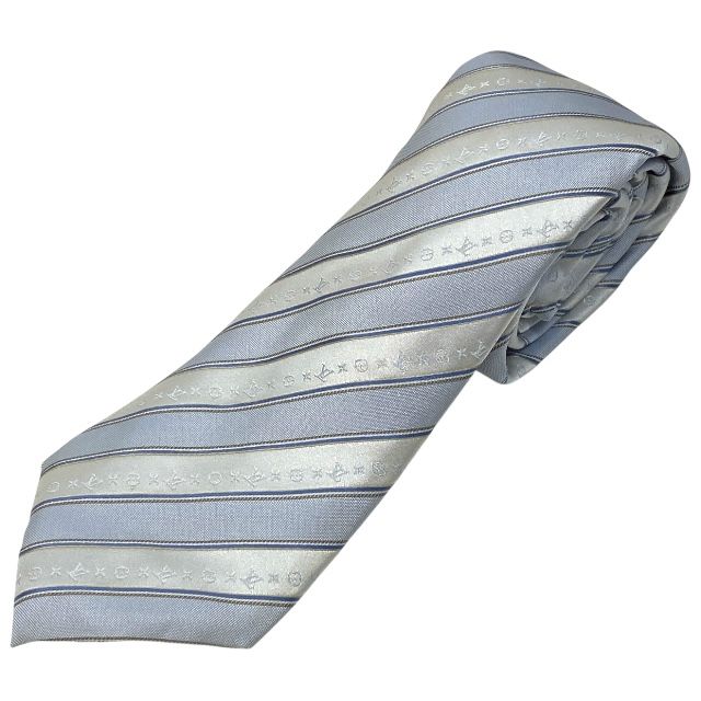 ルイ ヴィトン ネクタイ レギュラータイ モノグラム ストライプ シルク