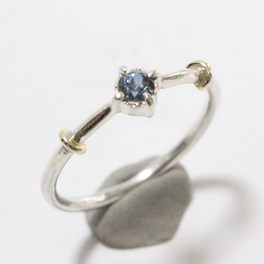 テリ✴︎濃グリーンのカラーチェンジガーネットK10小ワッカ太め