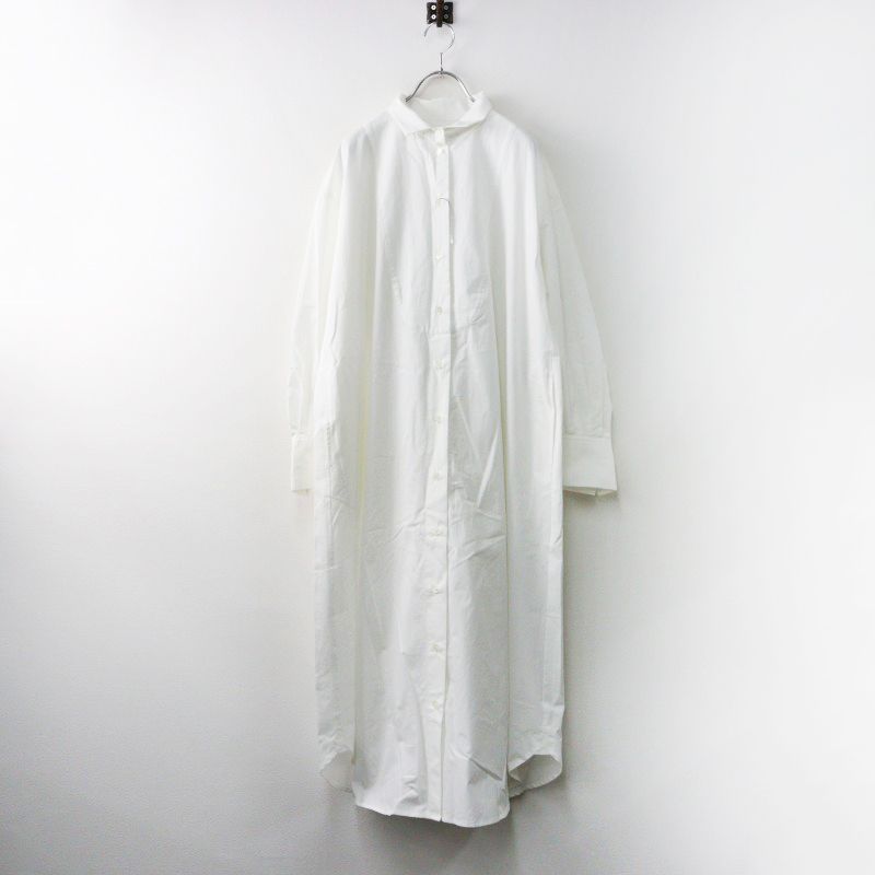北欧暮らしの道具店 前田敬子さんコラボ 憧れを 凛と 白いシャツワンピース ホワイト 近江晒しコットン 2400014514773