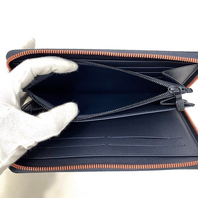 【極美品】ルイヴィトン　ジッピーオーガナイザー　長財布　オンブレ　ネイビー 極美品】ルイヴィトン ジッピーオーガナイザー 長財布 オンブレ