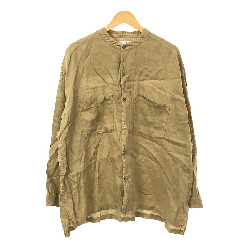 Ordinary fits / オーディナリーフィッツ | リネン バンドカラーシャツ | 3 | カーキ | メンズ