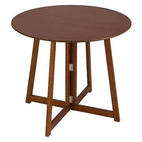 ドウシシャ 折りたたみテーブル ダイニングテーブル 丸 円形 90cm 天然