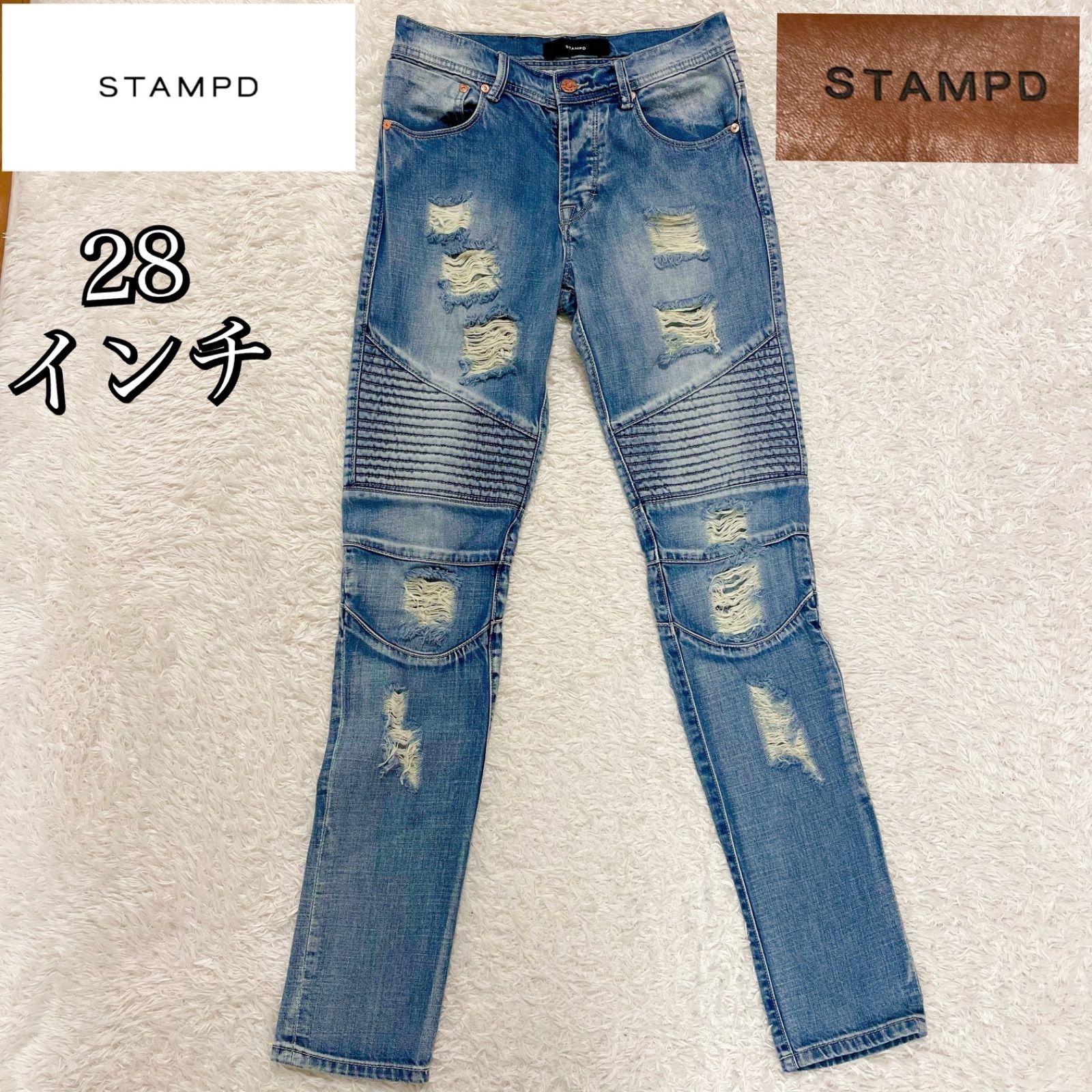 古着屋ブルーム大人気☆ 美品 STAMPD デニム ダメージ ジーンズ 28