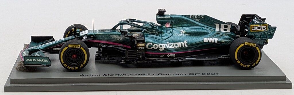 Spark model 1 43 Aston Martin AMR21 No.18 Aston Martin Cognizant F1 Team Bahrain GP 2021