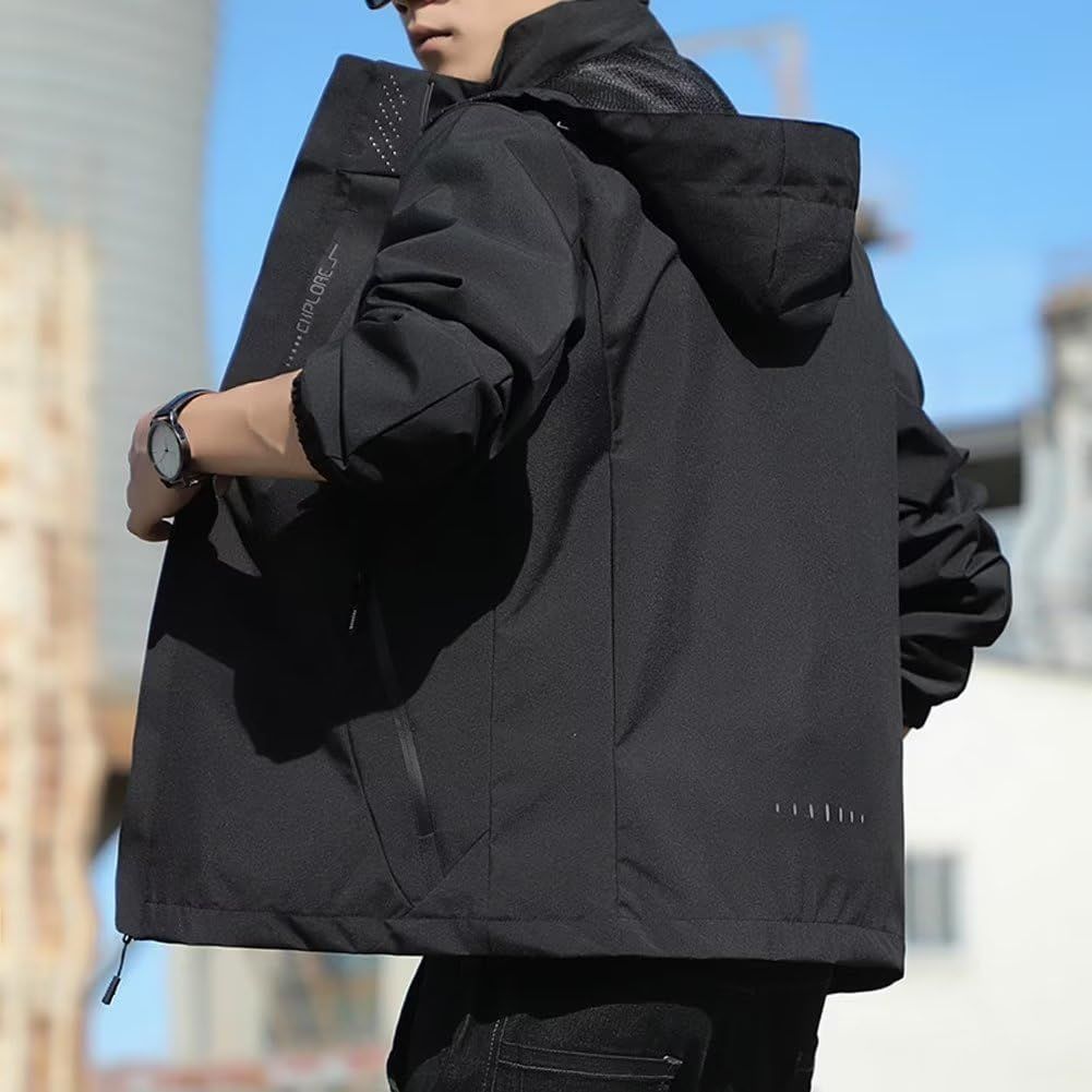 メンズ ジャケット マウンテンパーカー ブルゾン ジャンパー ライトアウター 大きいサイズアウトドア 防風 ウインドブレーカー 防寒 防水 軽量 [uptoyou] カジュアル秋服 春服