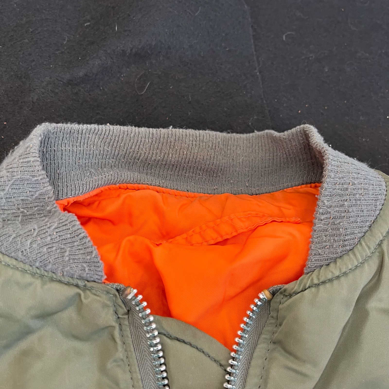 F ALPHA INDUSTRIES アルファ インダストリー 旧タグ90年代初期 MA-1