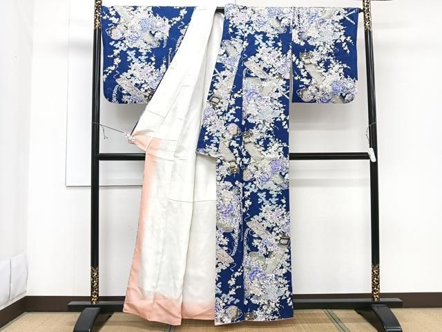 平和屋着物＃羽織 紫陽花 暈し染め 銀彩 正絹 逸品 未使用 CAAR9198id