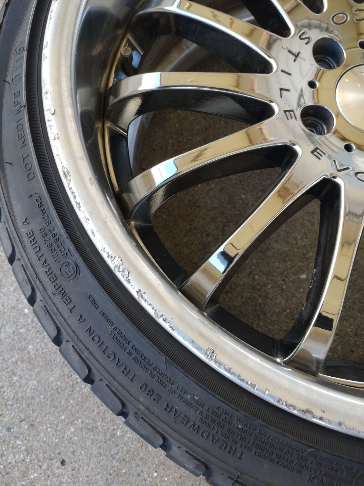 一流の素材、完璧な品質! 深リム SPEED STAR visconti LXF 19インチ 9.5J 25 10J 38 PCD114.3-5穴 ＆ 235|45R19 245|35R19 4本