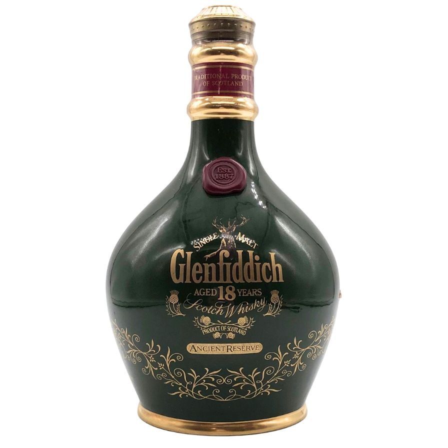 グレンフィディック - グレンフィディック 18年 エンシェントリザーブ 緑陶器 750ml【S2】 グレンフィディック 18年 エンシェントリザーブ 緑陶器 750ml【J2】