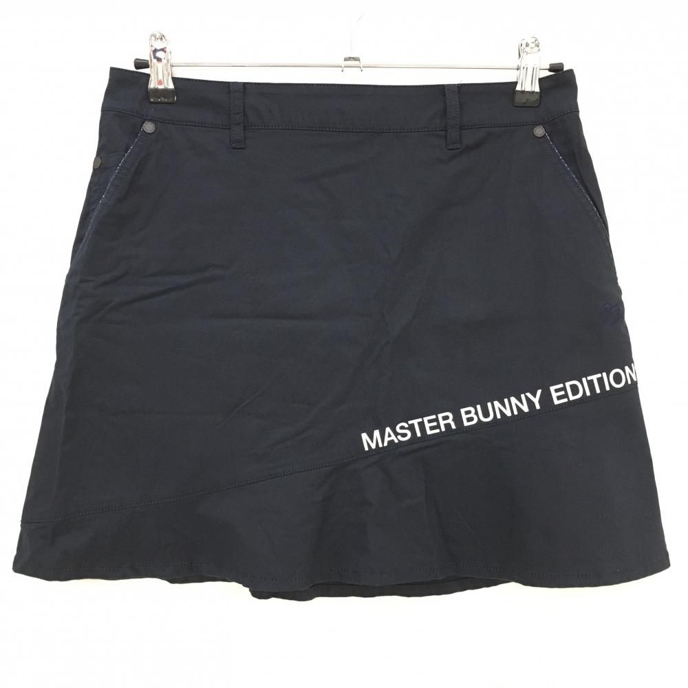超美品】マスターバニー スカート ネイビー ロゴ白 ポケット口ラメ 