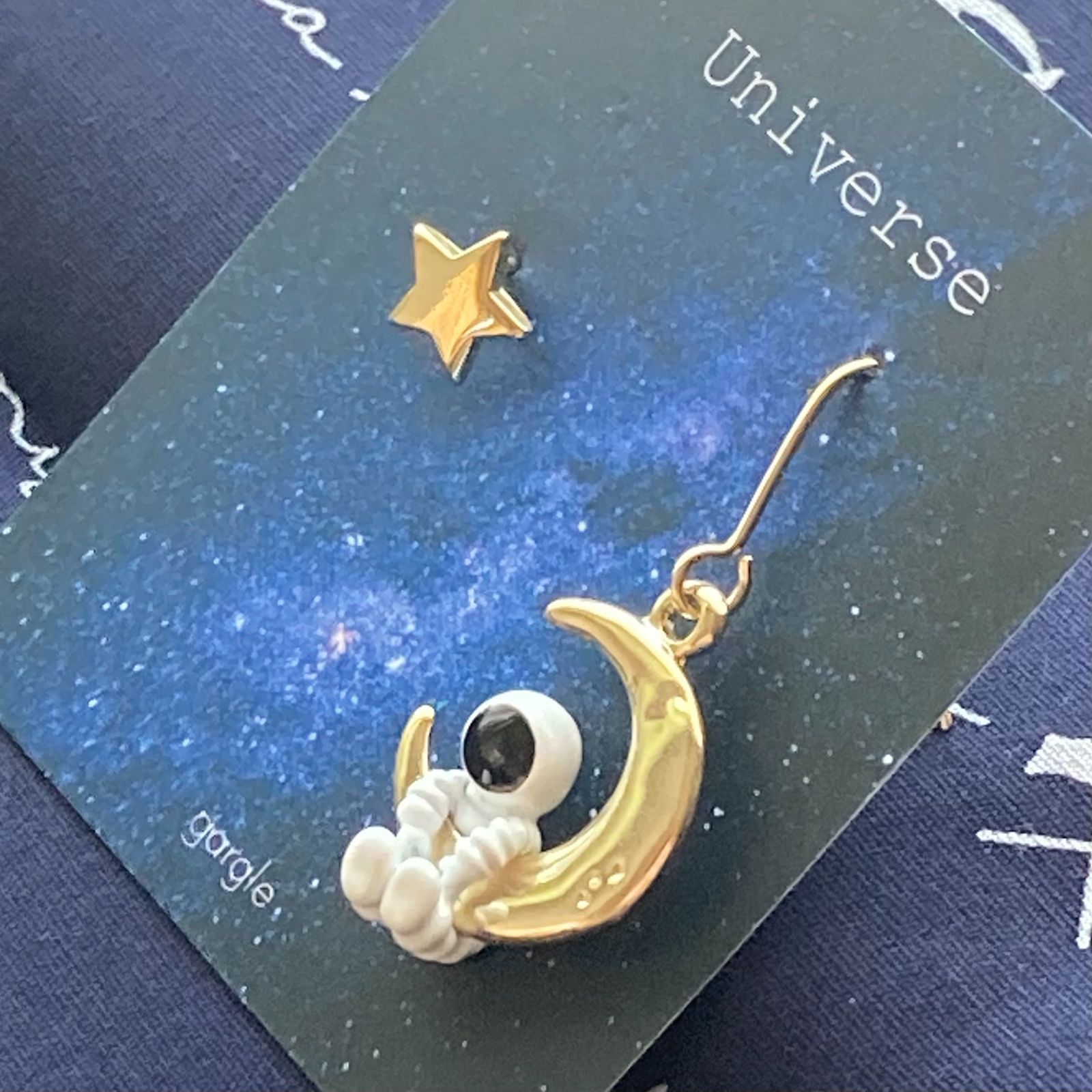 gargle　三日月と宇宙飛行士　星　ピアス
