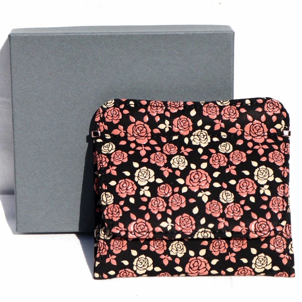 印傳屋 印伝 メガネケース　かぐわ　ローズ柄 印傳屋 印伝 メガネケース かぐわ ローズ柄 印伝 甲州印伝 印傳