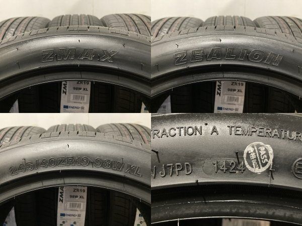 【新品】札幌発 引取可 2024年製 ZMAX ZEALION 245/40ZR19 98W 19インチ 夏タイヤ 4本 audi/A4オールロードクワトロ等 バラ売り可 (KTG018) 新品】札幌発 引取可 2024年製 ZMAX ZEALION 245/40ZR19 98W 19インチ