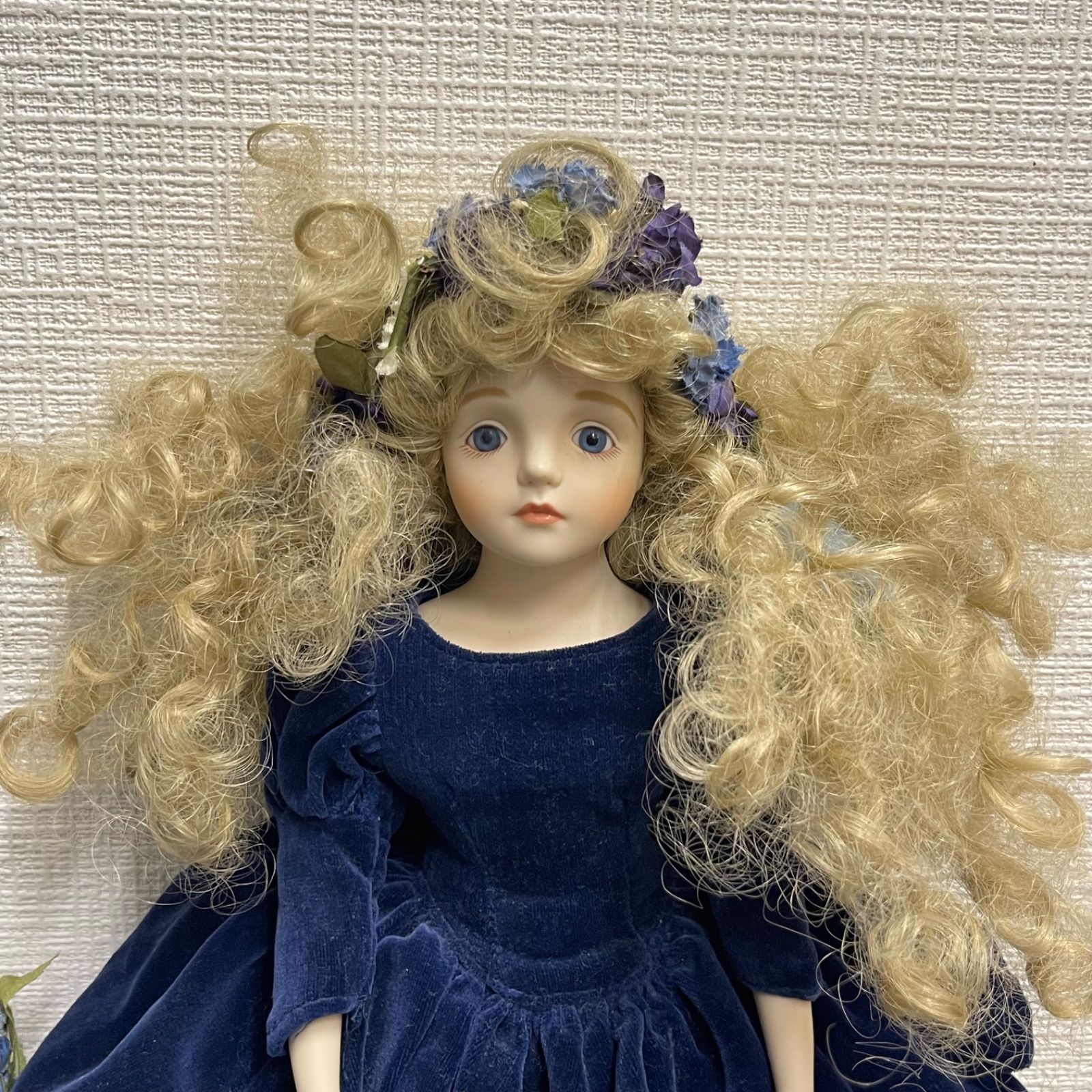 NPA】約35cm 若月まり子 ビスクドール 青い妖精 アンティーク