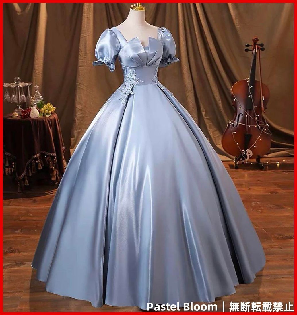25年新作 新品未使用 お花のデザインがオシャレなパフスリーブ