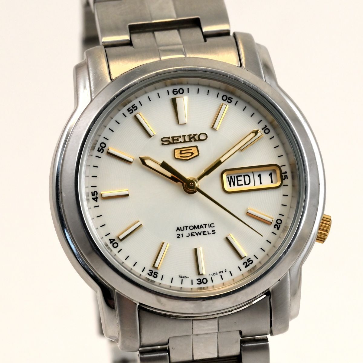 動作精度良好 SEIKO 5 自動巻 Automatic Day/Date 21 Jewels Ref.7S26 