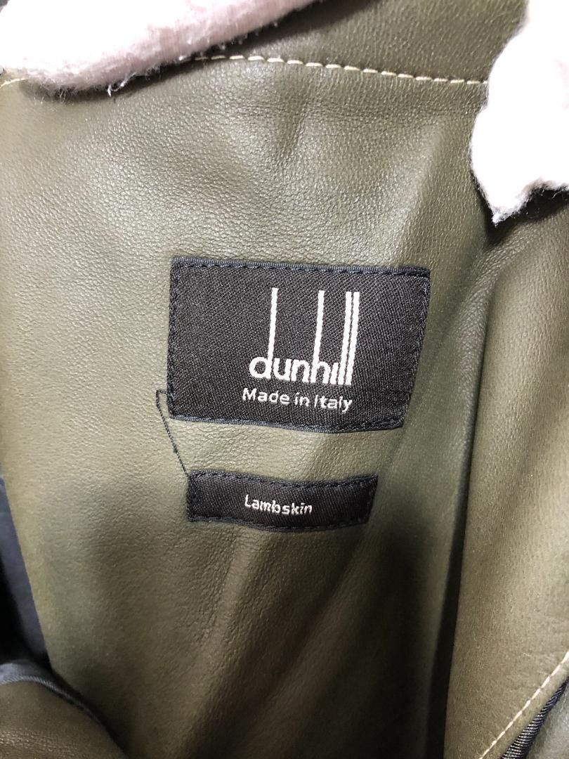 013001 dunhill Lambskin ラム レザー ジップ ジャケット M シングル