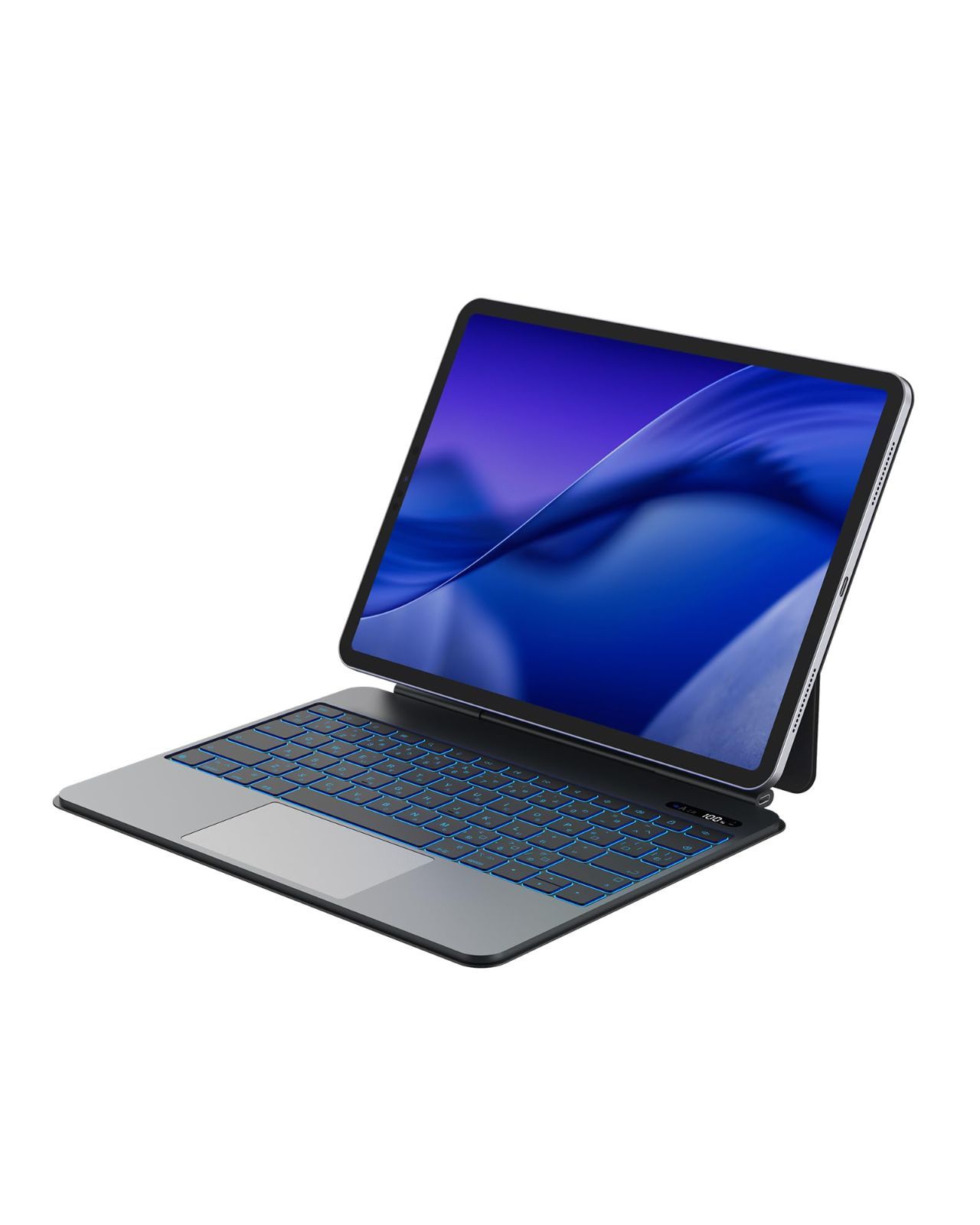 13inch対応磁気キーボードケース 金属パネル 軽量 Air6 M2 iPad iPad Pro 13inch M3 -2025 12.9inch第3|4|5|6世代通用 Air7 トラックパッド付きケース 高感度磁気吸着 2025 JIS配列 新型軽量