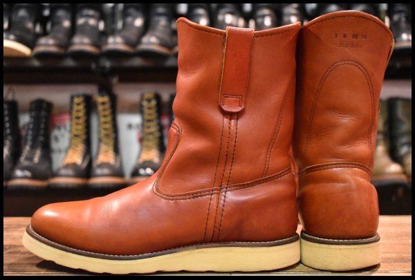 7D 良品 緑犬タグ 95年】レッドウィング 866 ペコス オロラセット 赤茶 クッションソール ブーツ redwing pecos  HOPESMORE【EK449】 - メルカリ