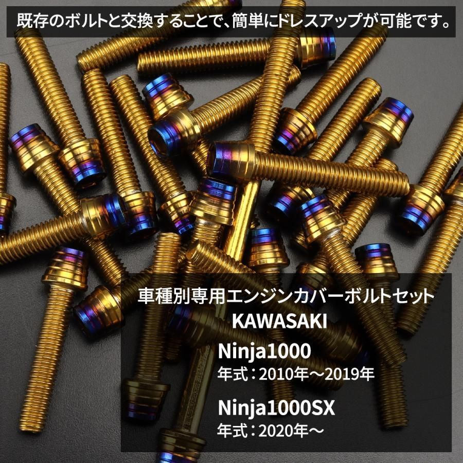 アクセサリー n_t1007 ニンジャ1000/SX Ninja エンジンカバー クランクケース ボルト