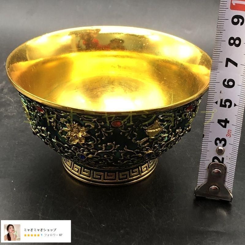 清乾隆吉祥八宝碗 景泰藍銅碗 装飾品 現代工芸品 美術品 置物
