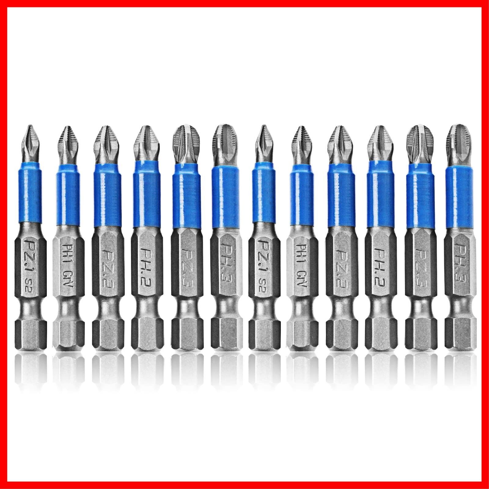 Wolfride ドライバービットセット プラスビット PZ1/PZ2/PZ3/PH1/PH2