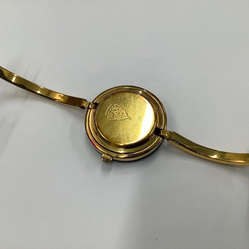 稼働品 GUCCI グッチ チェンジベゼル レディース 時計 ベゼル11個 GUCCI グッチ 腕時計 チェンジベゼル ホワイト GP 11/12