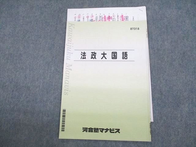 河合塾マナビス 法政大学 法政大国語 テキスト 一瀬文孝/上田善