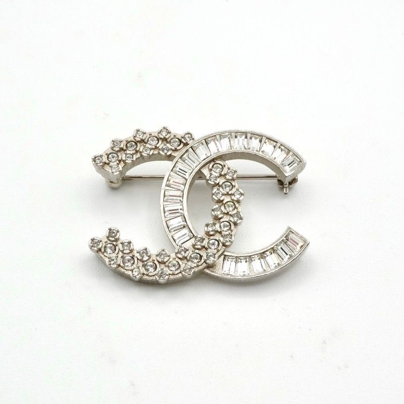 美品 シャネル ラインストーン ブローチ コサージュ コメあり 刻印あり 01P CHANEL （新品・未使用品）シャネル ココマーク パール ライン