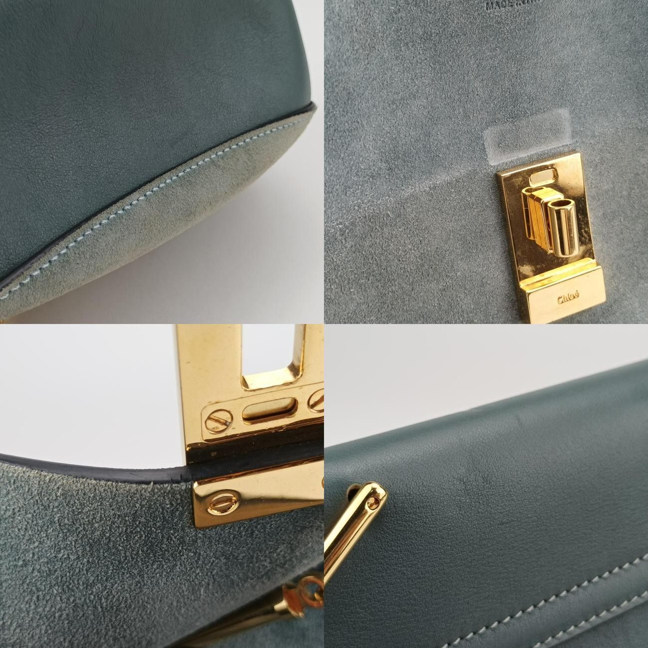 クロエChloeドリューブルースエード×レザー01 16 70 65 6 DECORATOM_COM_BR