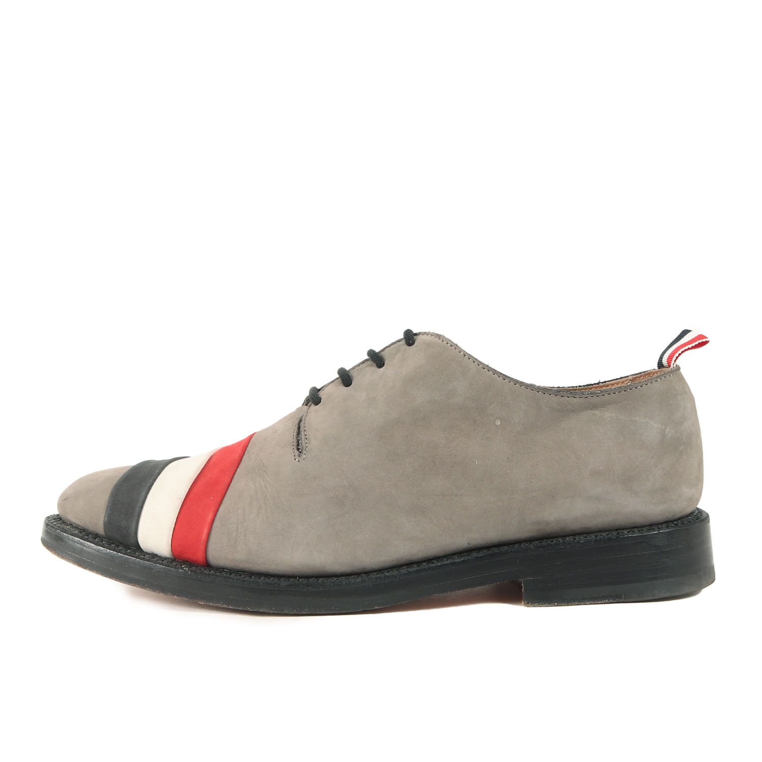 THOM BROWNE トムブラウン サイズ:41.5 / トリコロールライン ヌバック