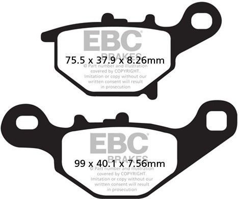 EBCブレーキ R シリーズ Heavy Duty シンタリング ブレーキパッド リア右側用 | FA401R