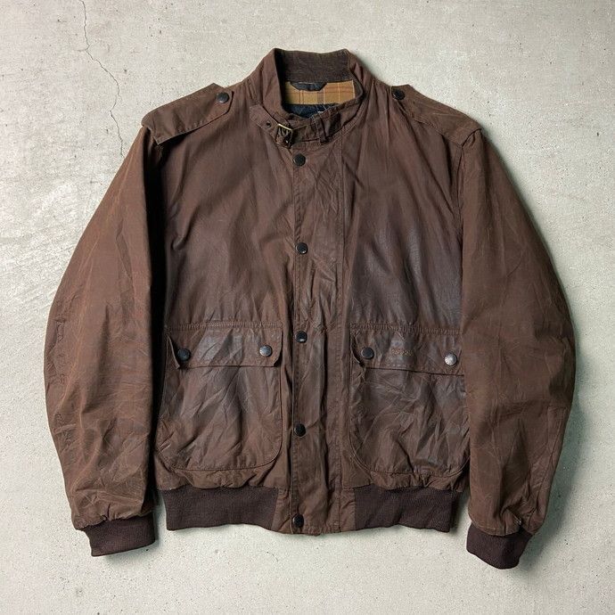 02年製 英国製 Barbour FLYER JACKET バブアー フライヤージャケット オイルドジャケット メンズL - メルカリ