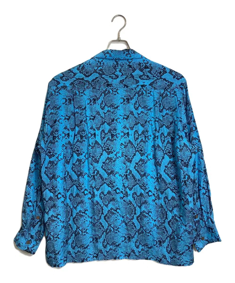 M WACKO MARIA ワコマリア パイソン柄 シャツ ブルー