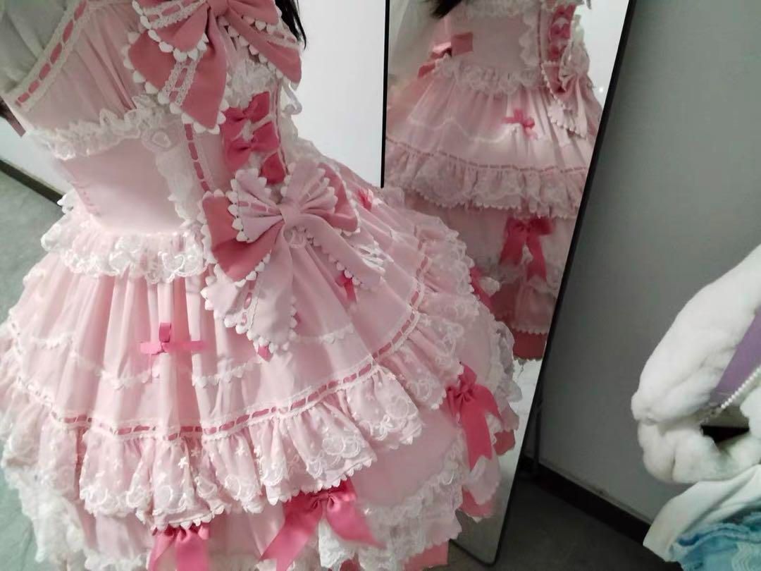 ロリータドレス かわいいJSK サスペンダードレス アイドル服 コスプレ 甘ロリ ロリータドレス かわいいJSK サスペンダードレス アイドル服
