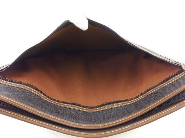 ダンヒル ビジネスバッグ ブリーフケース クラッチバッグ メンズ ヘリンボーン グレー 灰色 ブラック ブラウン PVC×レザー dunhill D2480S 