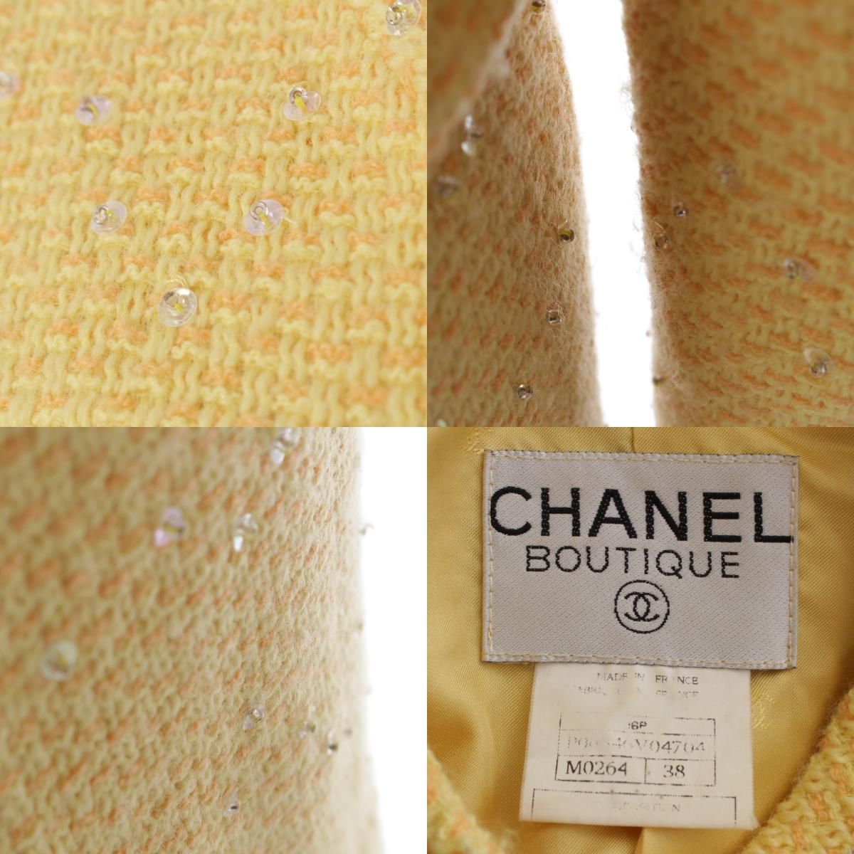 シャネル】Chanel 96P ツイード スパンコール ジャケット＆スカート